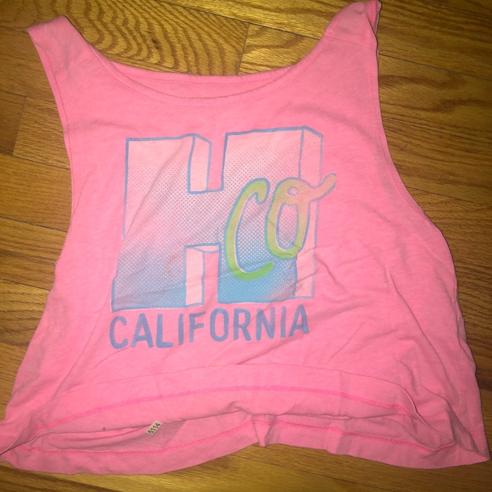 Pink tank top hollister